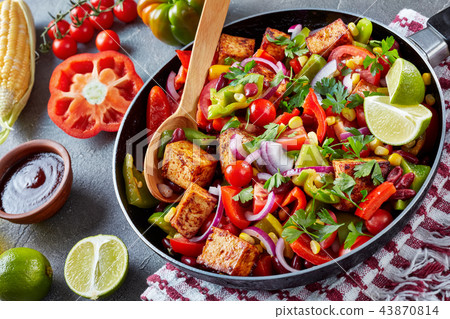 Delicious texan dish on a concrete background Delicious texan dish on a concrete background 43870814