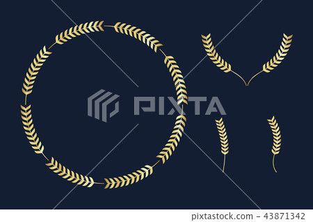 Label source, plant frame source of gold color 43871342