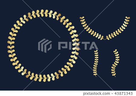 Label source, plant frame source of gold color 43871343