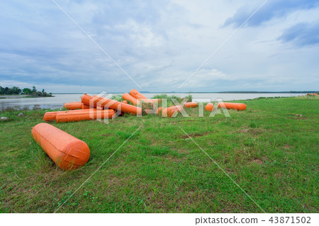 Riverbank, dam, Bridge - Built Structure, Buoy Riverbank, dam, Bridge - Built Structure, Buoy 43871502