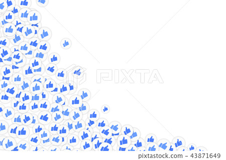 Smm and social background with thumb up icons. 43871649