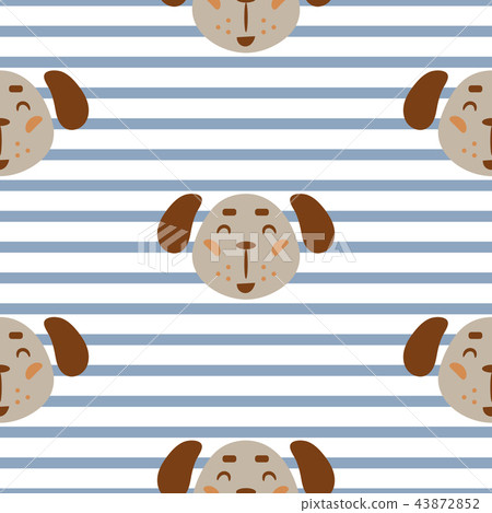 Seamless pattern with dogs cute childish textile fabric seamless print. Seamless pattern with dogs cute childish textile fabric seamless print. 43872852