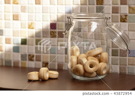 Life Buoy Shape Biscuits in glass jar 43872954
