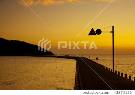 海，日落，日落，Youngjongdo，仁川 43873136