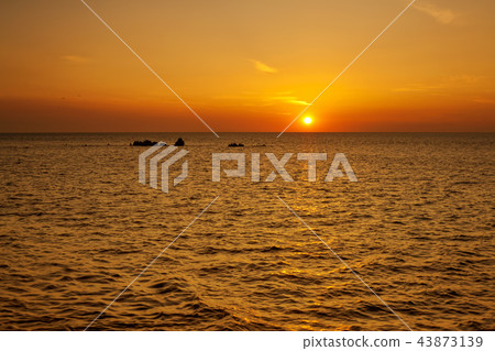 海，日落，日落，Youngjongdo，仁川 43873139