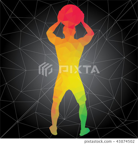 Vector silhouettes of man doing crossfit workouts 43874502