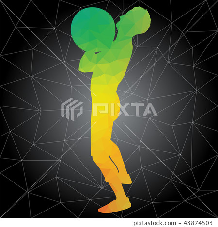 Vector silhouettes of man doing crossfit workouts 43874503
