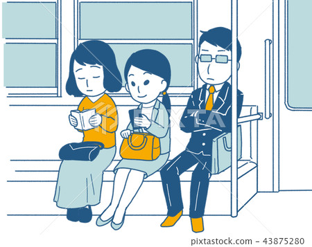 Inside the commuter train 43875280