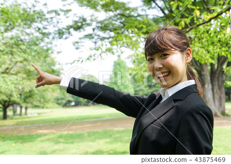 Businesswoman pointing your finger Businesswoman pointing your finger 43875469