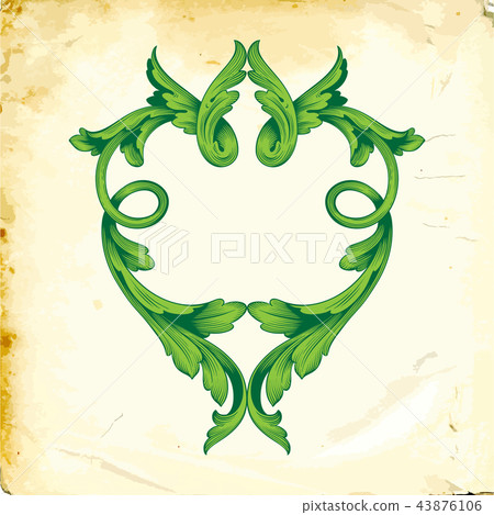 Vector baroque of vintage elements for design.  43876106