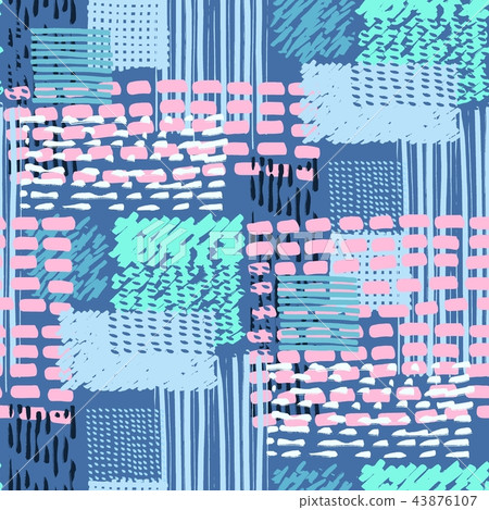 Memphis seamless pattern in retro style. Memphis seamless pattern in retro style. 43876107