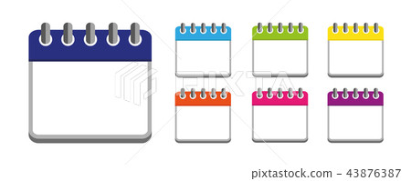 colorful calendar set business icon 43876387