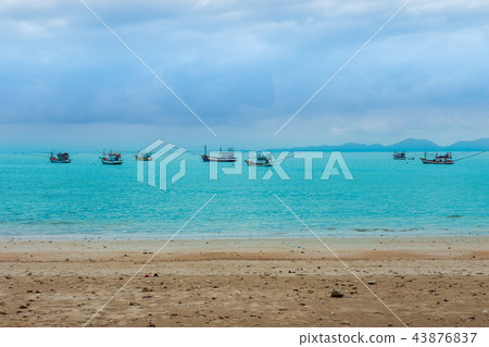Nautical Vessel, Trawler, Thailand, Blue 43876837