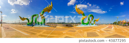 Amazing Naga Sculpture at Mekong Riverside Amazing Naga Sculpture at Mekong Riverside 43877295