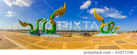 Amazing Naga Sculpture at Mekong Riverside Amazing Naga Sculpture at Mekong Riverside 43877296