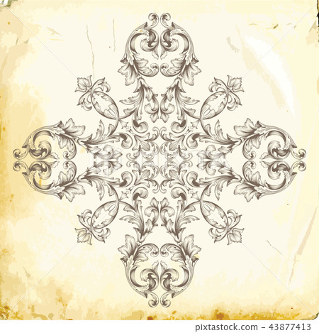 Vector baroque of vintage elements for design.  43877413