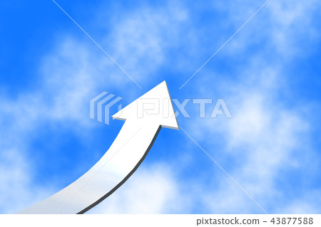 藍天和箭頭CG 藍天和箭頭CG 43877588