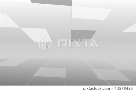 Abstract of white and grey square perspective Abstract of white and grey square perspective 43878486