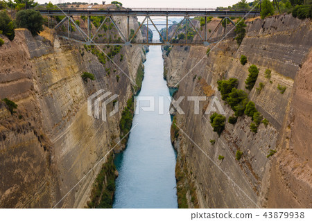 Bridge in Greece through the channel Bridge in Greece through the channel 43879938