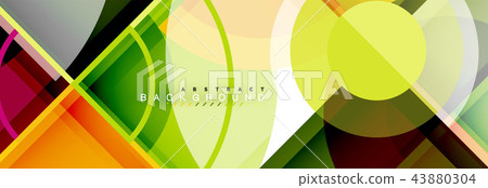 Abstract background - multicolored circles, trendy minimal geometric design Abstract background - multicolored circles, trendy minimal geometric design 43880304