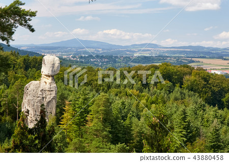 sandstone rock near Hruba Skala renaissance castle 43880458