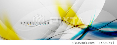 Smooth flowing wave motion concept background Smooth flowing wave motion concept background 43880751