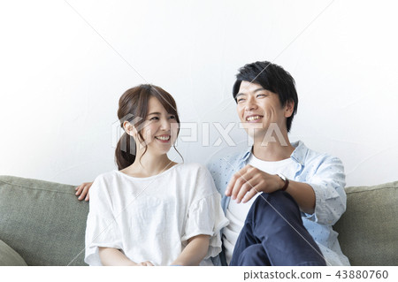 A couple to relax on the sofa A couple to relax on the sofa 43880760