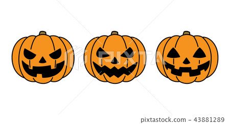 pumpkin Halloween vector icon logo ghost character 43881289