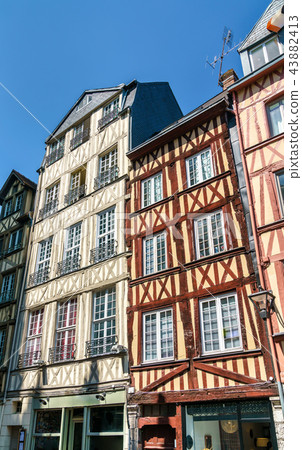 Traditional half-timbered houses in the old town of Rouen, France Traditional half-timbered houses in the old town of Rouen, France 43882413