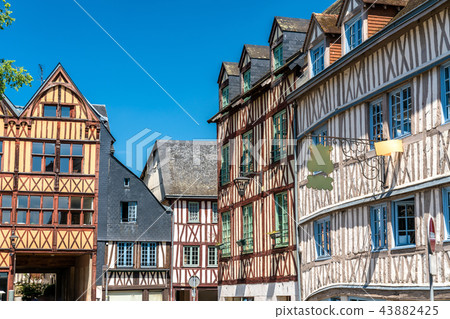 Traditional half-timbered houses in the old town of Rouen, France Traditional half-timbered houses in the old town of Rouen, France 43882425