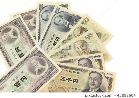 百日元紙幣五百日元紙幣千日元紙幣五千日元紙幣未使用 43882604