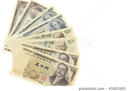 Hundred yen banknotes Five hundred yen banknotes Thousand yen banknotes Five thousand yen banknotes Unused 43882605