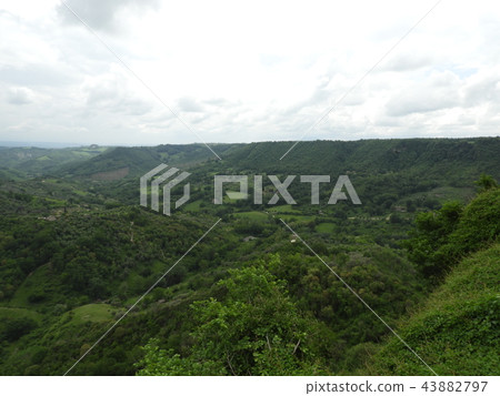 Greens of the surrounding mountains from Civita di Bagnoregio 43882797