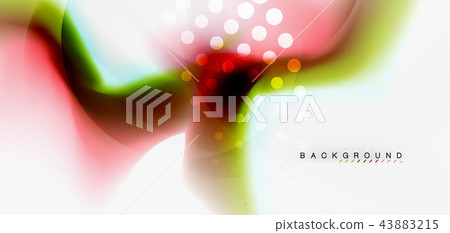 Color flowing wave, trendy liquid design template 43883215