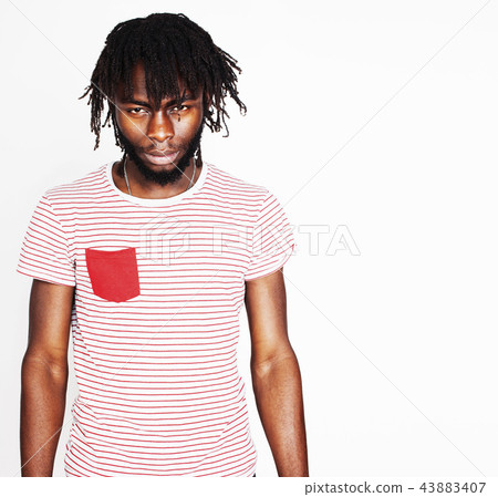 young handsome afro american boy stylish hipster gesturing emoti young handsome afro american boy stylish hipster gesturing emoti 43883407