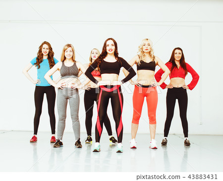 Women doing sport in gym, healthcare lifestyle happy people conc Women doing sport in gym, healthcare lifestyle happy people conc 43883431
