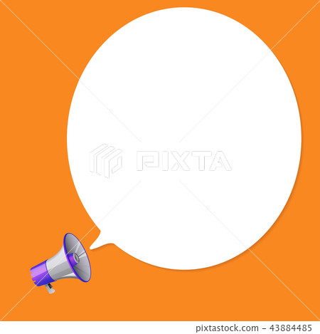 megaphone with bubble speech megaphone with bubble speech 43884485