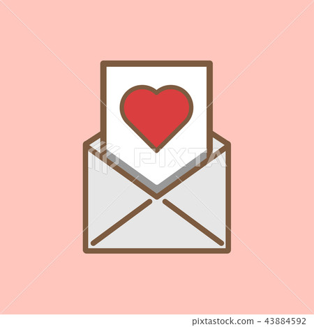 love letter vector icon isolated - Stock Illustration [43884592] - PIXTA