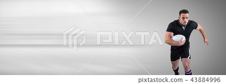 Rugby player with transition 43884996