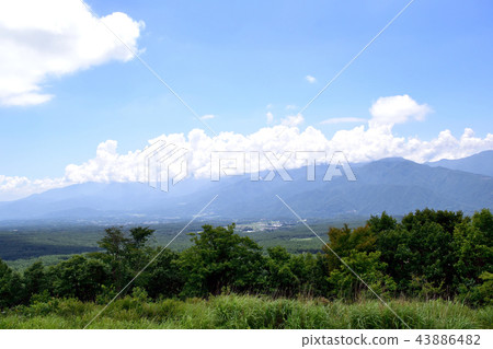 Kofu Basin and Yatsugatake in summer 43886482