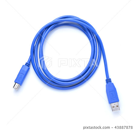 USB connector against white background USB connector against white background 43887878