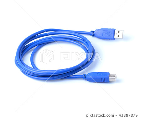 USB connector against white background USB connector against white background 43887879