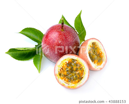 Passion fruit isolated on white background 43888153