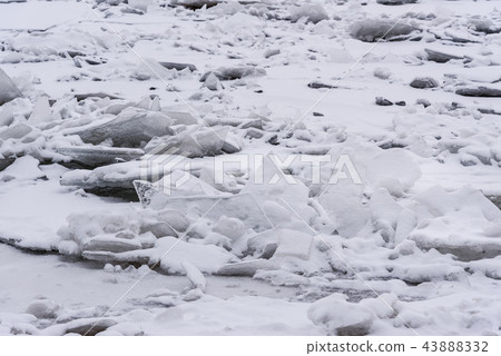 Ice hummock on Frozen Neva River Ice hummock on Frozen Neva River 43888332