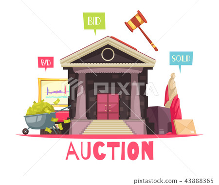 Auction House Conceptual Background 43888365