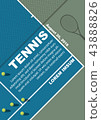 Tennis tournament poster design. Vector template. 43888826