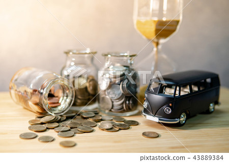 Saving money for car buying. Auto loan concept 43889384