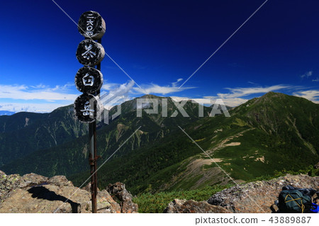 The way to the Southern Alps Mitsudake Mountains in the southern Alps, seen from the top of Chausu The way to the Southern Alps Mitsudake Mountains in the southern Alps, seen from the top of Chausu 43889887