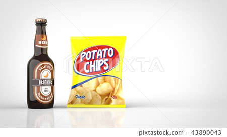 剩下的啤酒和薯片 43890043