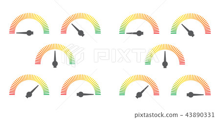 Meter signs infographic gauge element 43890331